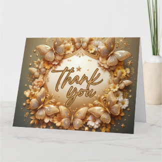 Cartões de agradecimentos borboleta