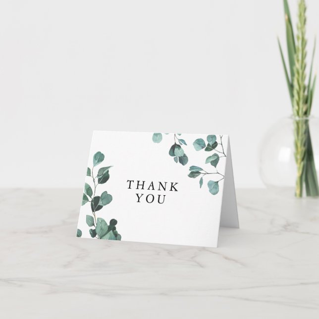 Cartões de agradecimentos Botânico Eucalyptus Dobr (Frente)
