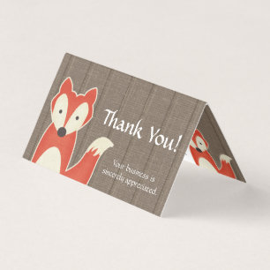 Cartões de agradecimentos Boutique da Red Fox Rust