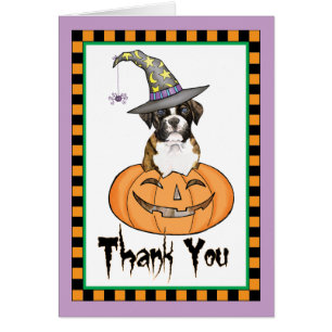 Cartões de agradecimentos Boxer do Halloween