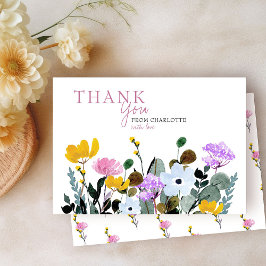 Cartões de agradecimentos Branco Personalizado da