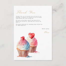 Cartões de agradecimentos Bridal Brunch de Chá de 