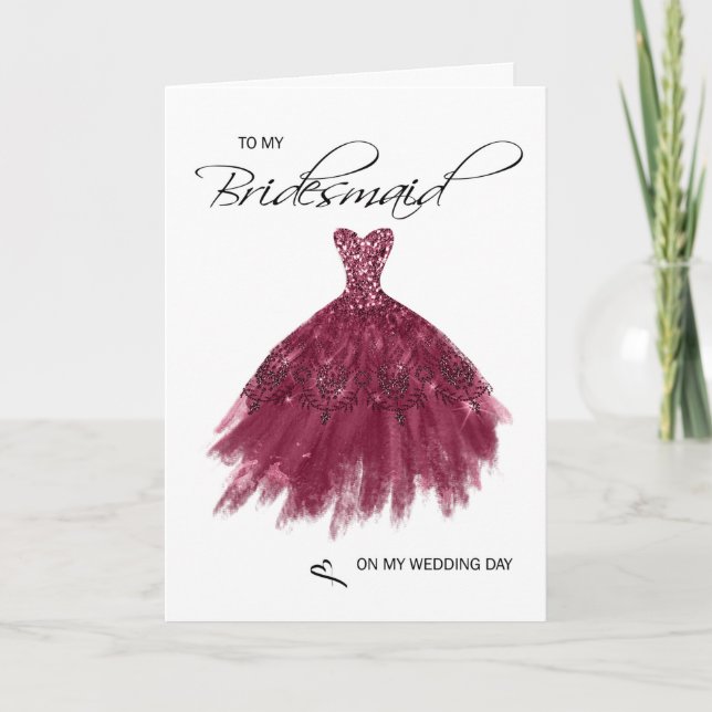 Cartões de agradecimentos Bridesmaid (Frente)