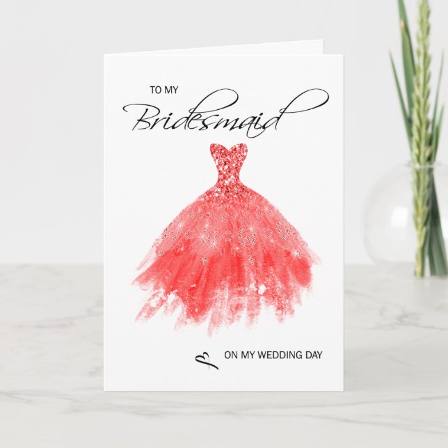 Cartões de agradecimentos Bridesmaid (Frente)