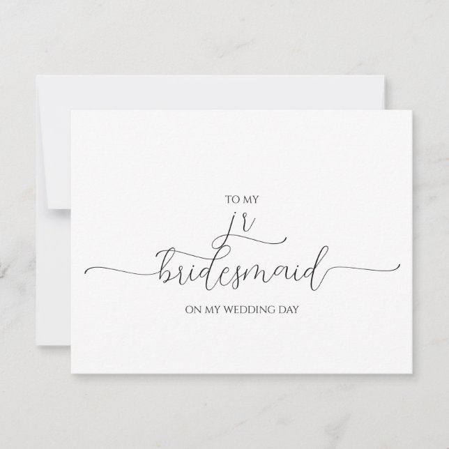 Cartões de agradecimentos Bridesmaid Jr de Script  (Frente)