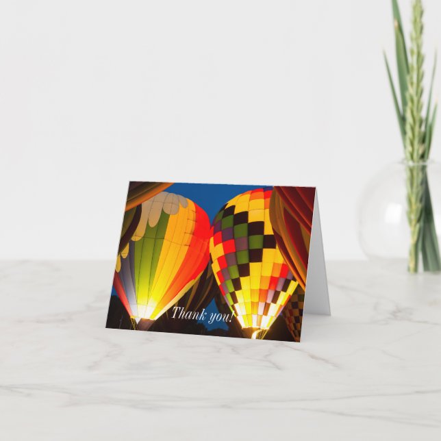 Cartões de agradecimentos Brilhante de Balões de A (Frente)