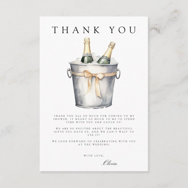 Cartões de agradecimentos Brunch e Chá de panela (Frente)