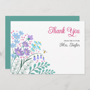 Cartões de agradecimentos Buquê de flores selvagen