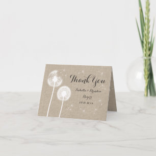 Cartões de agradecimentos Burlap Floral