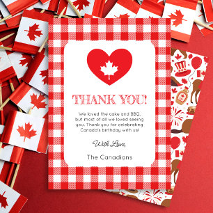 Cartões de agradecimentos cardíaco no dia do Canad