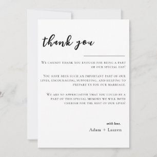 Cartões de agradecimentos - Casamento