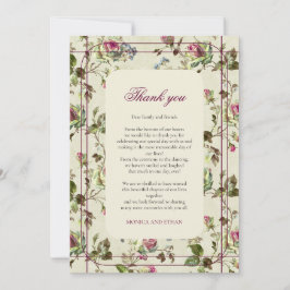 cartões de agradecimentos casamento vintage rosa