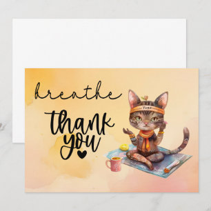 Cartões de agradecimentos Cat Yoga para gatinhos