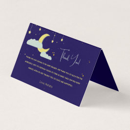 Cartões de agradecimentos Celestial de Lua Estrela