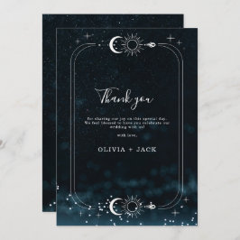 Cartões de agradecimentos Celestial Starry Night W