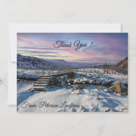 Cartões de agradecimentos Cênico de Férias de Nata