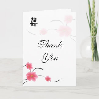 Cartões de agradecimentos Cereja Flor Dupla Felici