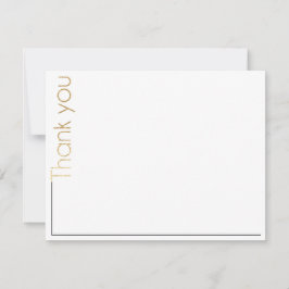 Cartões de agradecimentos chá de casamento Dourado