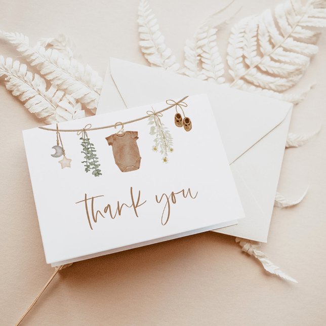 Cartões de agradecimentos chá de fraldas, Bebê Neu (Criador carregado)