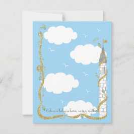 Cartões de agradecimentos chá de fraldas, Castelo 