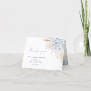 Cartões de agradecimentos Chá de fraldas de Grass