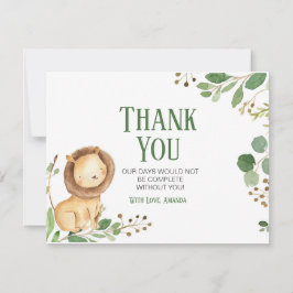 Cartões de agradecimentos Chá de fraldas de Leão V