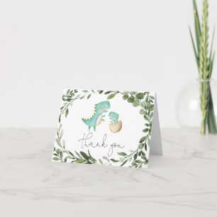 Cartões de agradecimentos Chá de fraldas Dinossaur