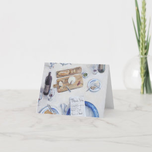 Cartões de agradecimentos - Charcuterie - Vinho -