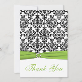 Cartões de agradecimentos Chartreuse, brancos,