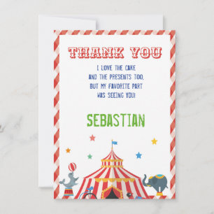 CARTÕES DE AGRADECIMENTOS CIRCUS