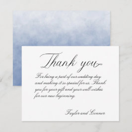 Cartões de agradecimentos clássico de caligrafia