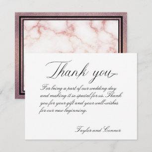 Cartões de agradecimentos Clássico de Casamento da
