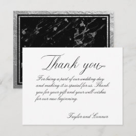 Cartões de agradecimentos Clássico de Casamento da