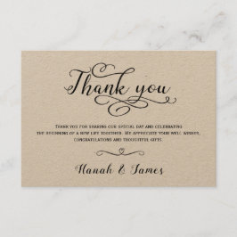 CARTÕES DE AGRADECIMENTOS CLÁSSICO - PAPEL KRAFT