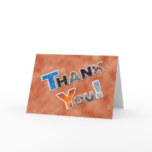 Cartões de agradecimentos colorido