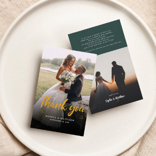 Cartões de agradecimentos com Carta de Foto de Cas