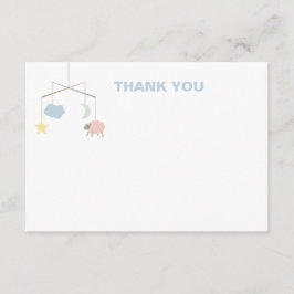 Cartões de agradecimentos com Chá de fraldas rígid