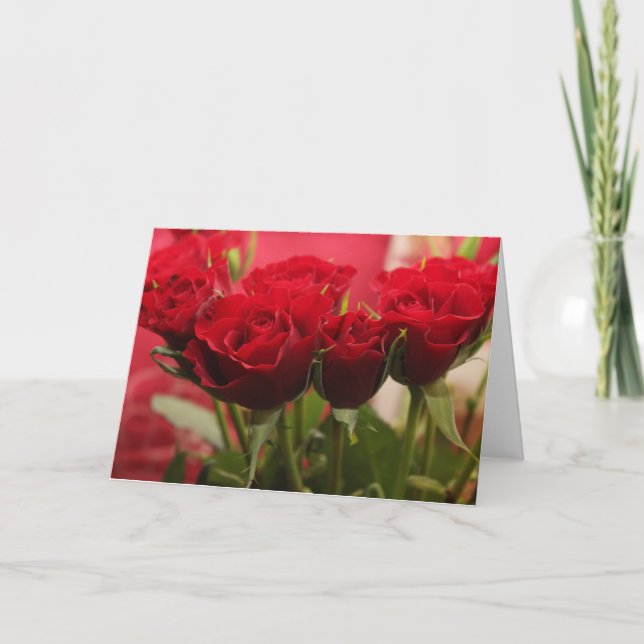 Cartões de agradecimentos com Rosas (Frente)
