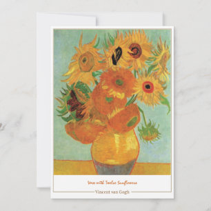 Cartões de agradecimentos com van Gogh Sunflower