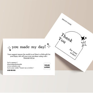 Cartões de agradecimentos Comercial Boho Arch