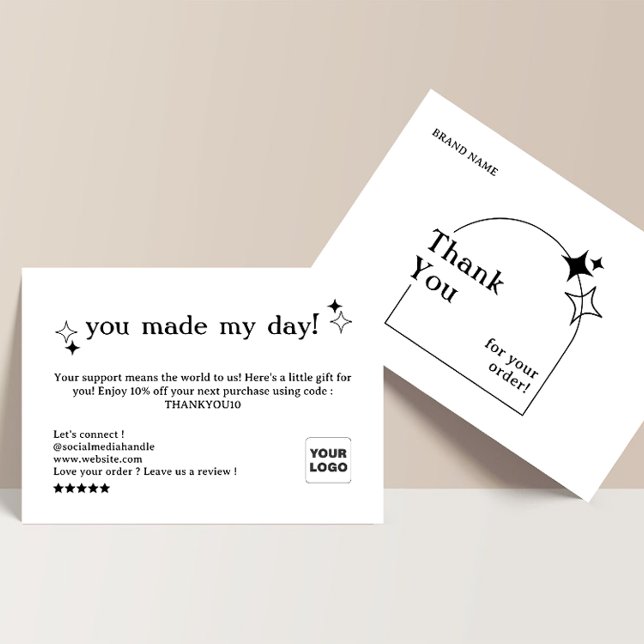 Cartões de agradecimentos Comercial Boho Arch (Criador carregado)