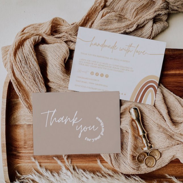 Cartões de agradecimentos Comercial Editável (Editable Business Thank You Card)
