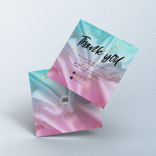 Cartões de agradecimentos Comercial Glitter de Sat