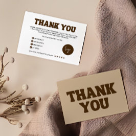 Cartões de agradecimentos Comercial Retroativo