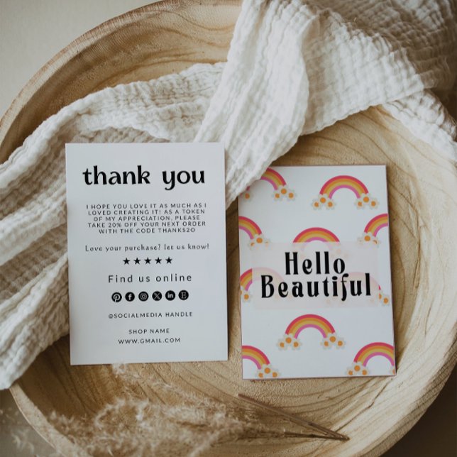 Cartões de agradecimentos Comercial Retroativo (Criador carregado)