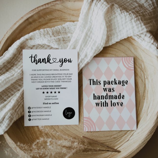 Cartões de agradecimentos Comercial Retroativo (Criador carregado)