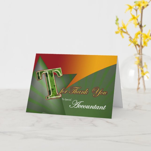 Cartões de agradecimentos Contabilista Grandes Obr (Flor Amarela)