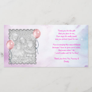 Cartões de agradecimentos cor-de-rosa do céu do