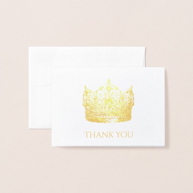 Cartões de agradecimentos Coroa Pageante (Frente com Envelope)