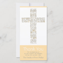 Cartões de agradecimentos cristãos da simpatia de